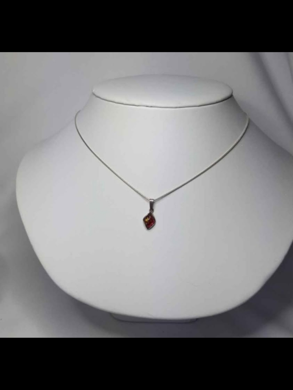 Sterling Silver Amber Necklace
